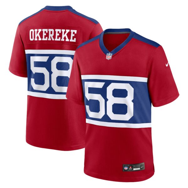 bobby okereke new york giants nike alternate player game jersey century red 7094 w0ahc.jpg