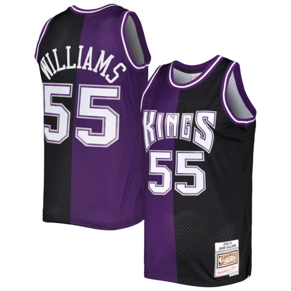 jason williams sacramento kings mitchell 26amp ness hardwood classics 200001 split swingman jersey purpleblack 8368 n9xih.jpg