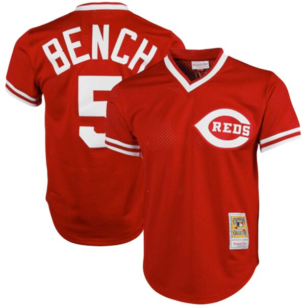 johnny bench cincinnati reds mitchell 26amp ness cooperstown collection big 26amp tall mesh batting practice jersey red 3459 qpsan.jpg