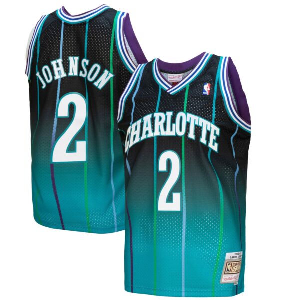 larry johnson charlotte hornets mitchell 26amp ness 199293 hardwood classics fadeaway swingman player jersey tealblack 3262 bfno2.jpg