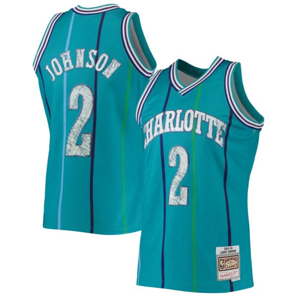larry johnson charlotte hornets mitchell 26amp ness 199697 hardwood classics nba 75th anniversary diamond swingman jersey teal 3058 v0nog.jpg