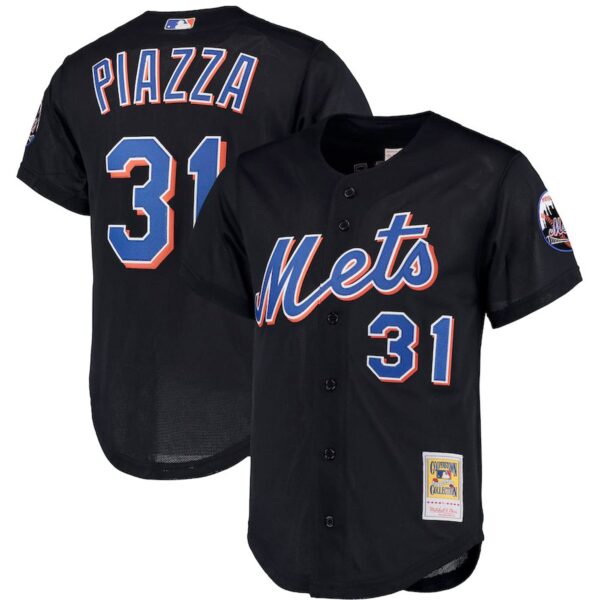 mike piazza new york mets mitchell 26amp ness big 26amp tall cooperstown collection mesh button up jersey black 3768 ytfrr.jpg